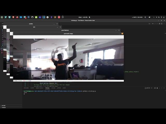 Real time video stitching | Python Opencv