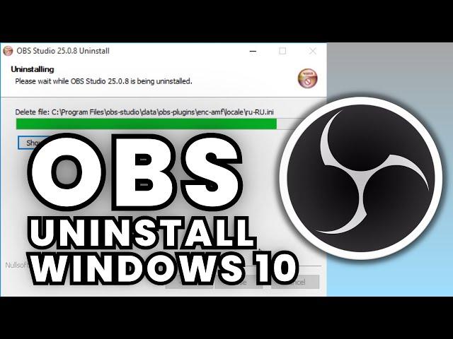 How To Uninstall OBS Studio on PC Laptop (Windows 10)