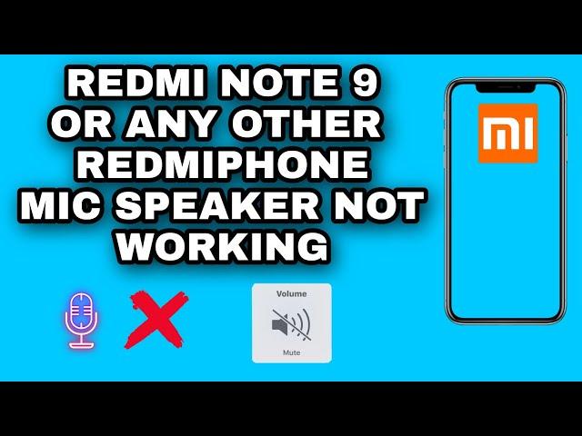 #redmi note 9 #call mic speaker #problem solved | solve call mic speaker problem in any redmi phone