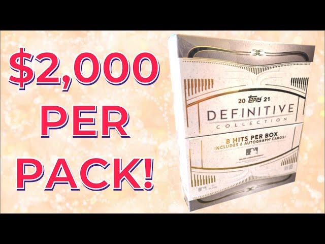  $2,000 PER PACK! 2021 TOPPS DEFINITIVE COLLECTION CASE BREAK!  (New Release!)