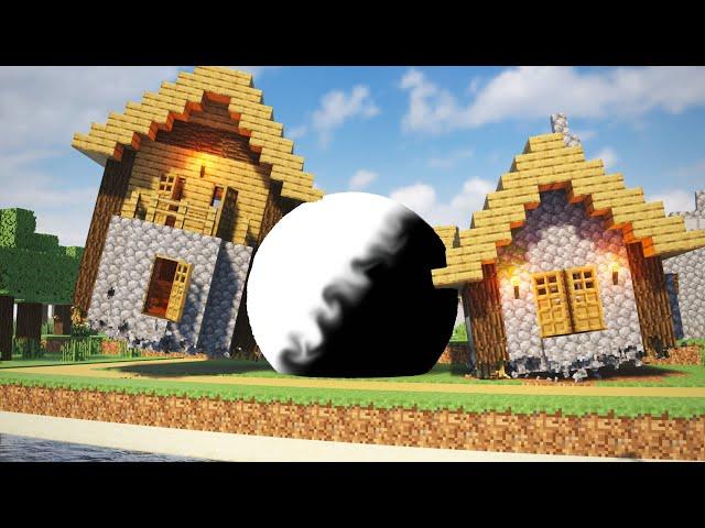 White/Black Hole vs Minecraft Village (Gray Hole) | Teardown