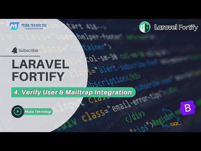 4. User Verify Email & Mailtrap Integration - Laravel Fortify