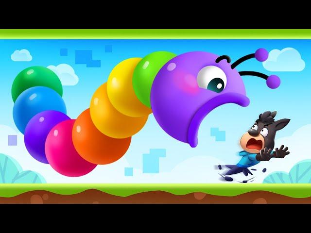 Police VS Hungry Worm | Funny Cartoons for Kids | Sheriff Labrador New Episodes