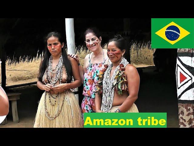 Amazon tribe in the rainforest