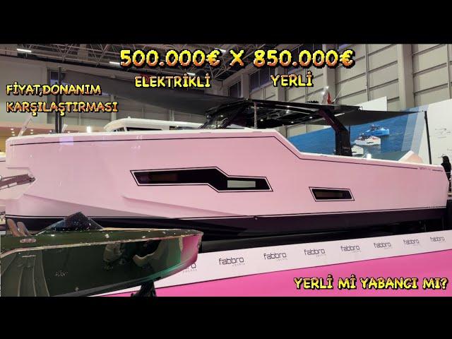 500.000€’YA ELEKTRİKLİ Mİ? 850.000€’YA YERLİ YAT MI?PORSCHE VE FABBRO BOAT#boatshow  #2025 #boatlife