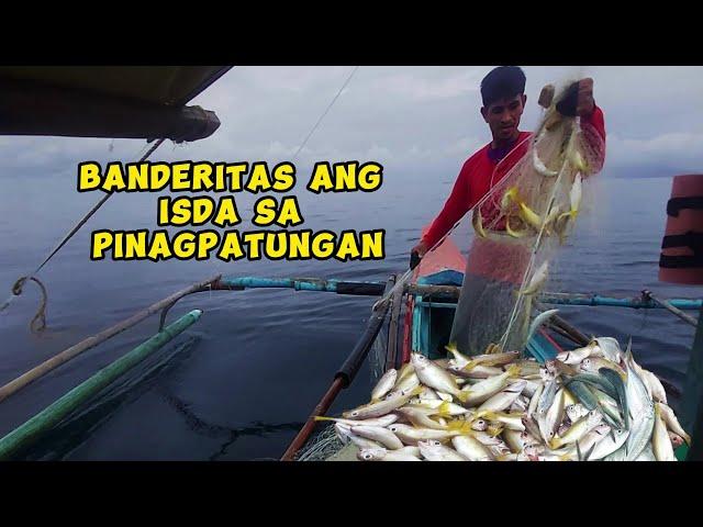 Nag ala banderitas ang lambat sa isda sa patungan ng lambat filipino traditional fishing varando tv