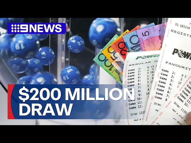 $200 million up for grabs in Powerball jackpot | 9 News Australia