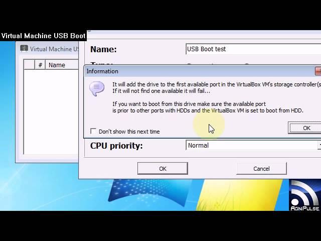 Virtual Machine USB Boot