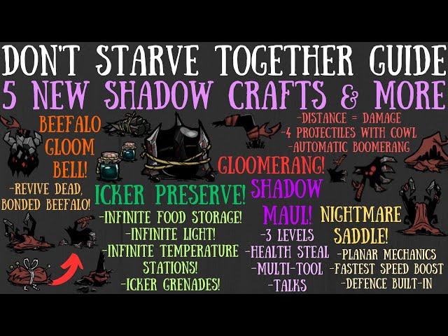 The 5 NEW Shadow Crafts - BEST IN THE GAME?! - Don't Starve Together Guide