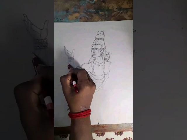 Drawing Lord Shiva part 1 by me @ayushguptaeditz #shorts #fyp #drawing #subscribe #sketch #shiv