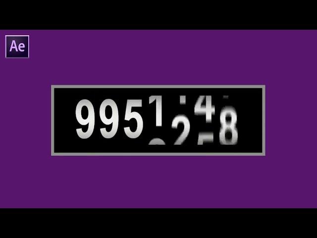 AFTER EFFECTS TUTORIAL: Number Rolling