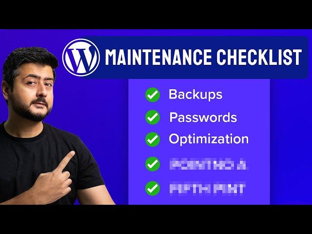 WordPress Maintenance Checklist - A Complete Website Maintenance Tutorial