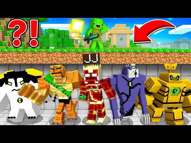 BEN 10 Speedrunner vs Hunter in Minecraft - (Maizen) JJ and Mikey