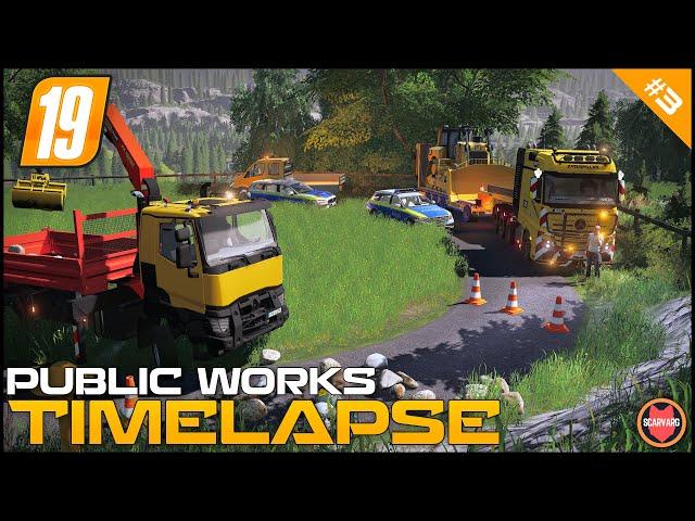  Removing Rocks Fallen On The Road Using Renault Grabber - Public Works ⭐ FS19 Walchen TP