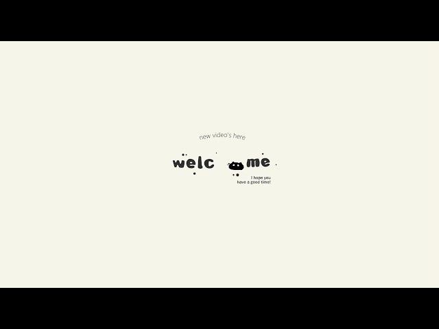 cute aesthetic Intro & Outro templates (with black cat) | FREE FOR USE