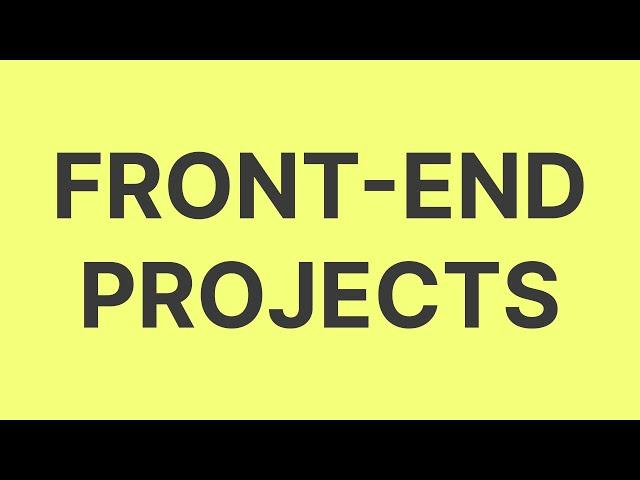 Front-end Projects #tsbsankara