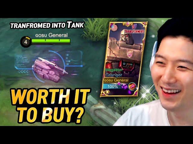 Gosu General bought and reviewed Megatron Granger skin  | Mobile Legends