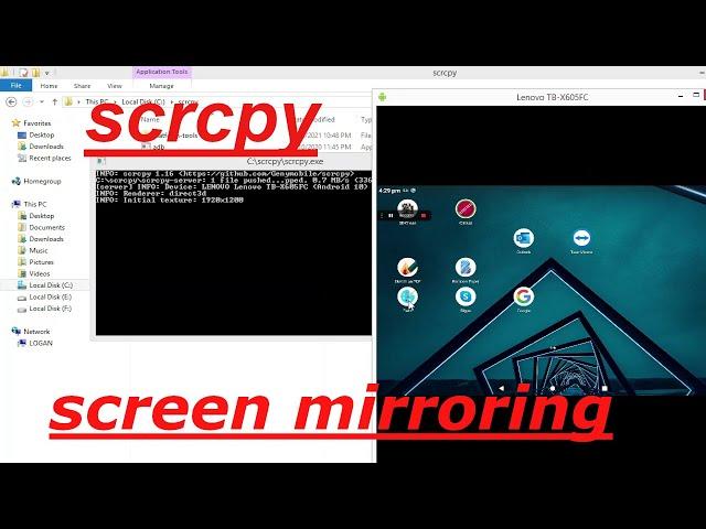 Scrcpy Screen Mirroring process