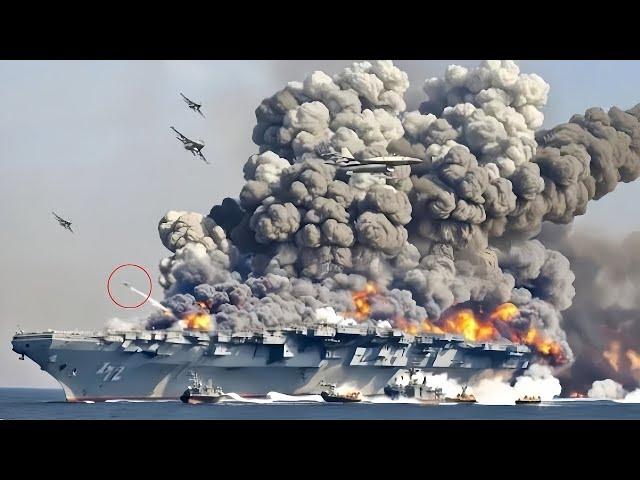 1 MINUTE AGO! A Russian aircraft carrier sailing into the Black Sea was blown up by Ukraine