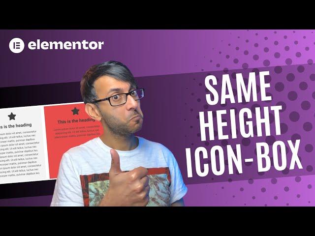 Same Height Icon Boxes Solution - Elementor Wordpress Tutorial