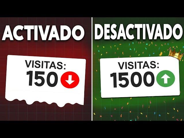 DESACTIVA Esto En Tu CANAL y CRECE 10x MAS RAPIDO