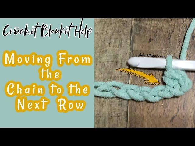 Crochet Blanket Help| Moving to the Second Row |How to Crochet a Blanket for Beginners