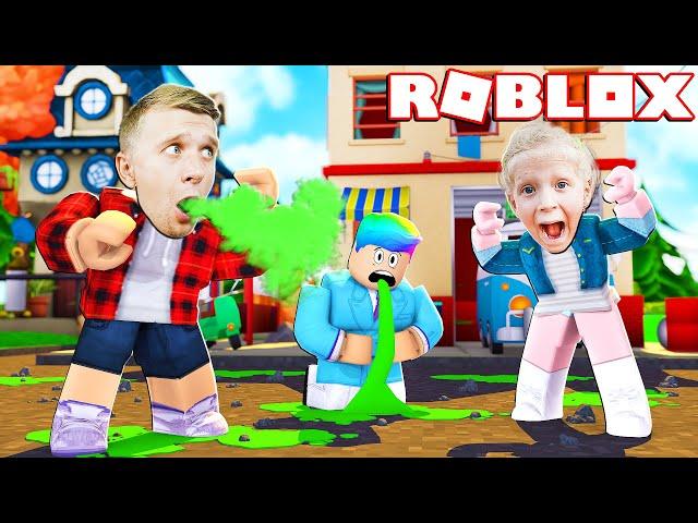 СИЛЬНО ЗАБОЛЕЛ в ROBLOX или Симулятор ЧИХАНИЯ Вирусом! Милана и Папа на FFGTV