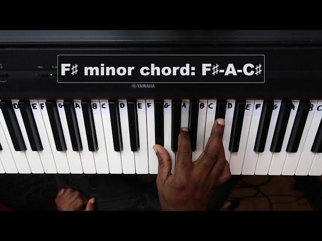 How to Play the F Sharp Minor Chord on Piano (F# Minor, F#m)