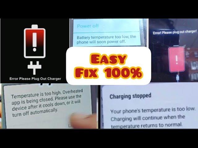 how to fix battery temperature too high / low error please plug out charger, || DE GREAT TECH