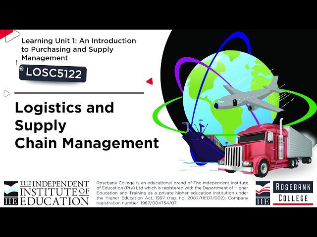 Unit 1 An Introduction To Purchasing And Supply Management