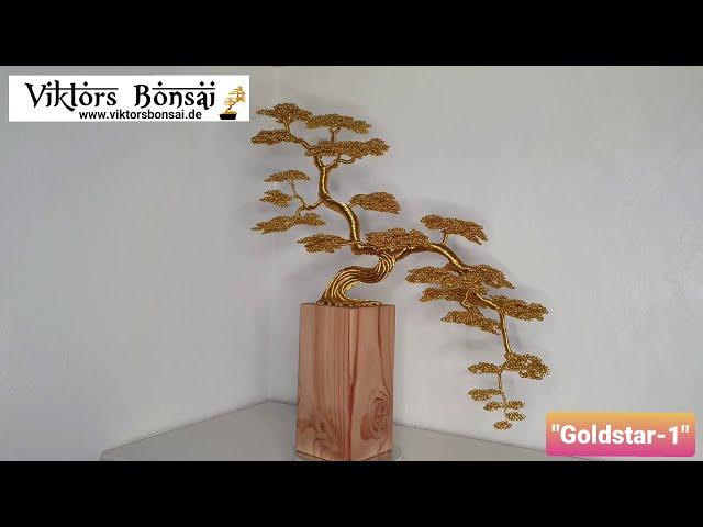 ViktorsBonsai "Goldstar-1", drahtbaum kaufen, Baum aus Draht,  Bonsai aus dem Draht.