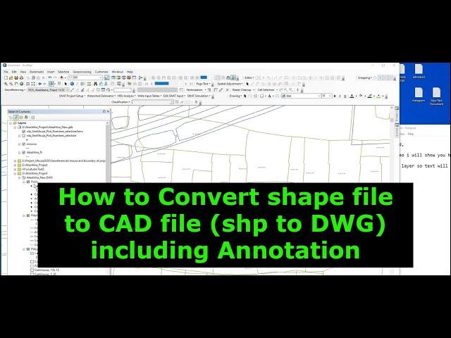 How to Convert shape file to CAD file (shp to DWG) including Annotation