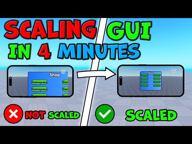 How to SCALE IN-GAME Gui FAST! | Buttons + Frames + ScrollingFrames | Roblox Studio