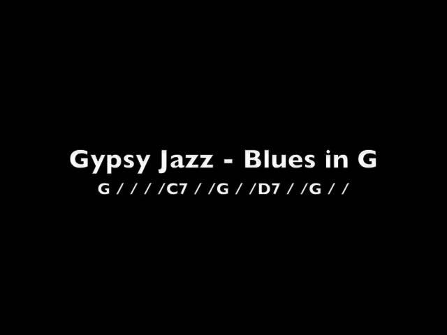 Gypsy Jazz - Simple Blues in G - Jam Track