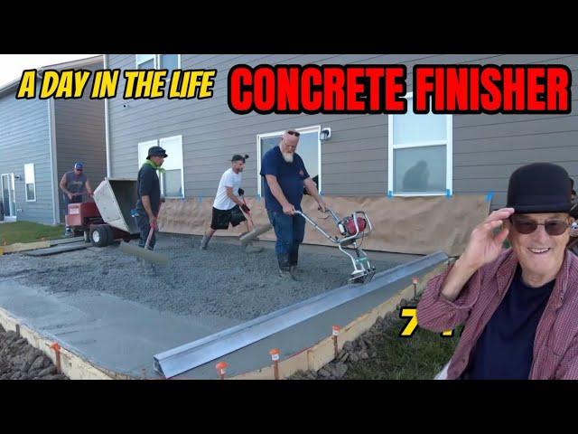 DAY in the life of a MASTER Concrete finisher on pour day