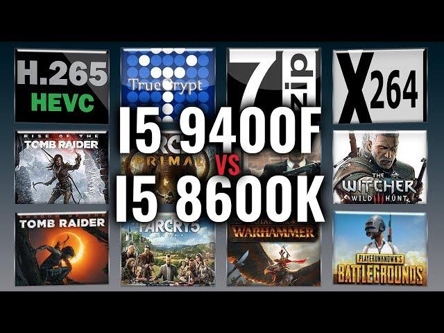 Intel i5 9400F vs i5 8600K Benchmarks | Test Review | Comparison | Gaming | 13 Tests