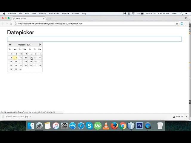 jquery datepicker example | how to add a jquery date picker