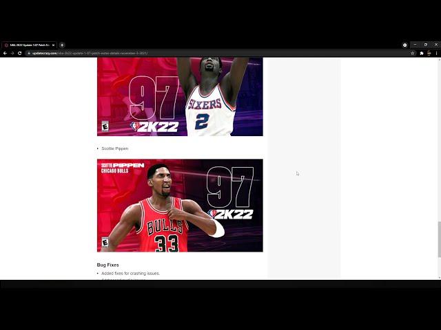 NBA 2K22 1.07 PATCH NOTES !!!