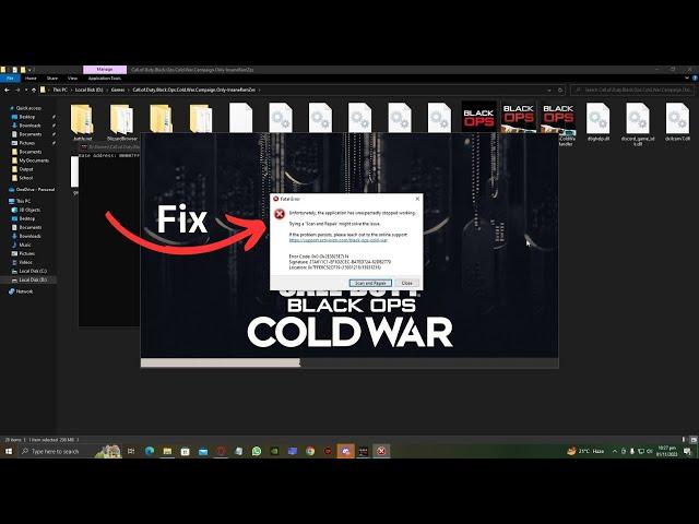 Fix Call of Duty Black ops cold war cracked version fatal error Solved