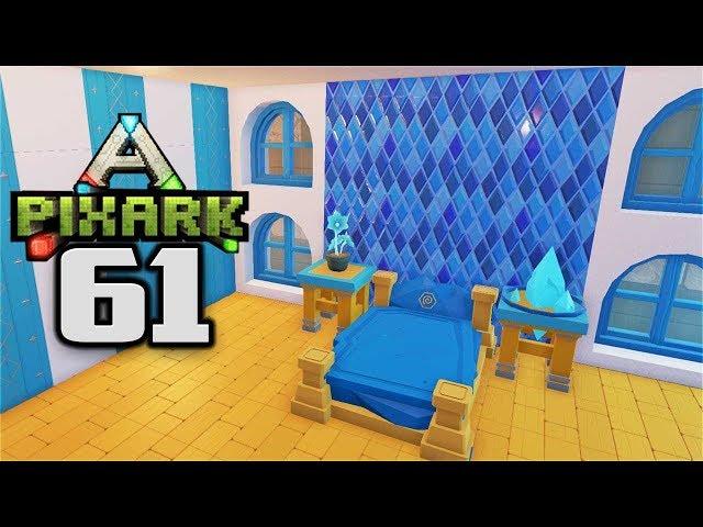 BEDROOM DESIGN IN FANCY BLUE! - Let's Play PixARK Gameplay Part 61 (PixARK Interior Design & Decor)