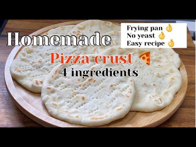 PIZZA CRUST Frying PanNO yeastTHIN CRUST , Only 4 ingredients Easiest way to make