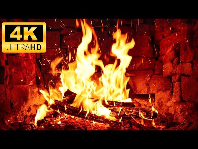  4K Fireplace Bliss with Crackling Fire Sounds | Relaxing Flames to Soothe Your Senses