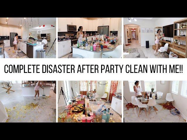 HUGE MESS AFTER A BIG PARTY! *never again* //EXTREME CLEANING MOTIVATION//Jessica Tull clean with me