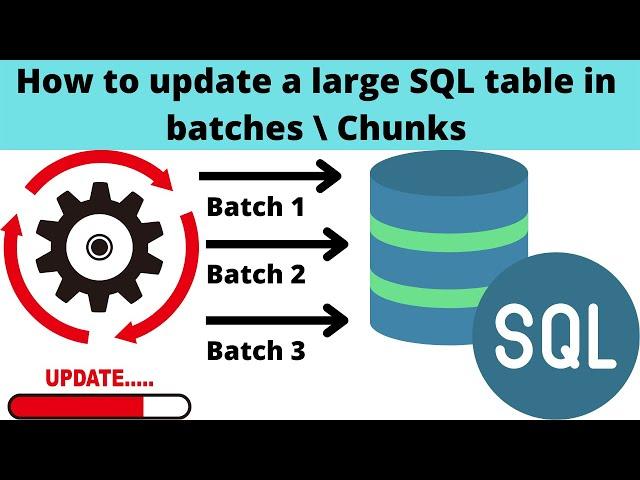 30 How to update a large SQL table in batches | How to update a large SQL table in Chunks