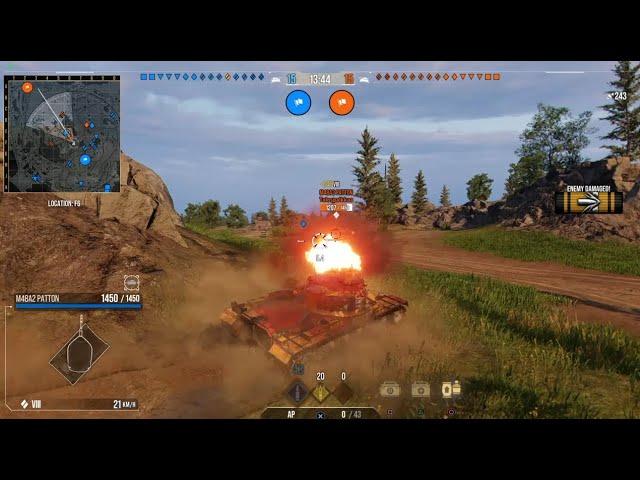 WOT CONSOLE PS4 / M48A2 Patton / Gameplay