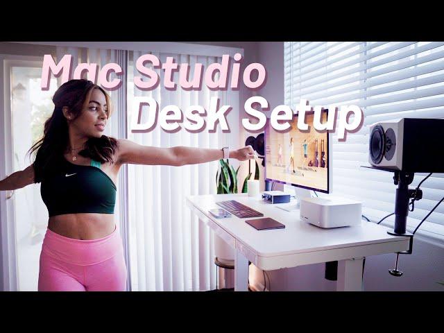 my Mac Studio & Studio Display Desk Setup | aesthetic + functional