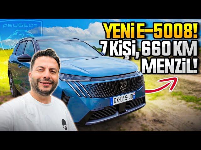 2024 Peugeot E-5008 test sürüşü! Elektrikle 660km, 7 kişilik dev SUV!