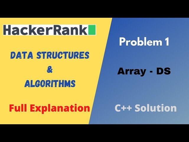 Array-DS | Hackerrank Solution | Problem Solving | Data Structures - Arrays | C++ Solution