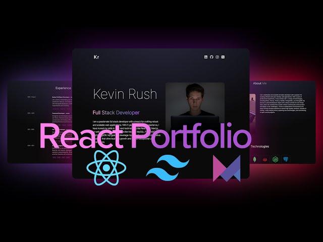 Build and Deploy Responsive React portfolio website: React |  Framer Motion| Tailwind CSS