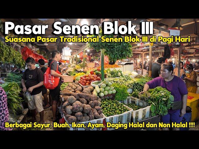 PASAR SAYUR DAN DAGING SENEN BLOK III, JAKARTA PUSAT |  Suasana Pagi Di Pasar Tradisional Jakarta